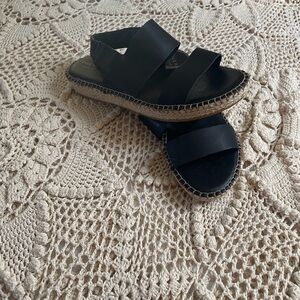 Cole Haan Black Leather Sandals